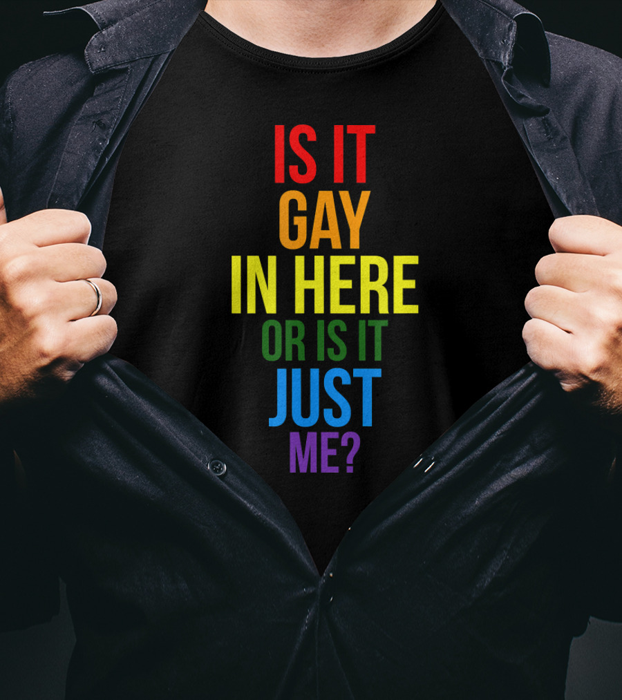 Is It Gay In Here Or Is It Just Me Pride T-Shirt
