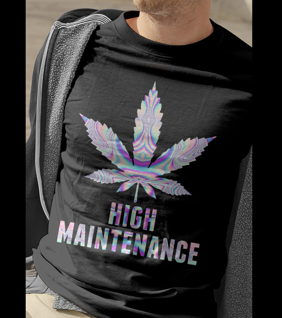 High Maintenance Holographic Leaf T-Shirt