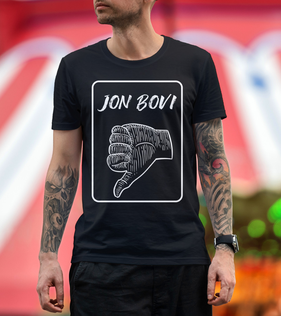 Jon Bovi Thumbs Down Parody USA T-Shirt