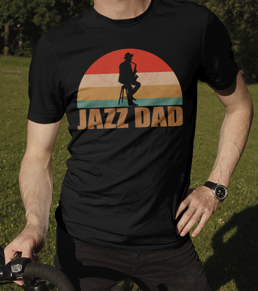 Jazz Dad Retro Vintage Saxophone T-Shirt