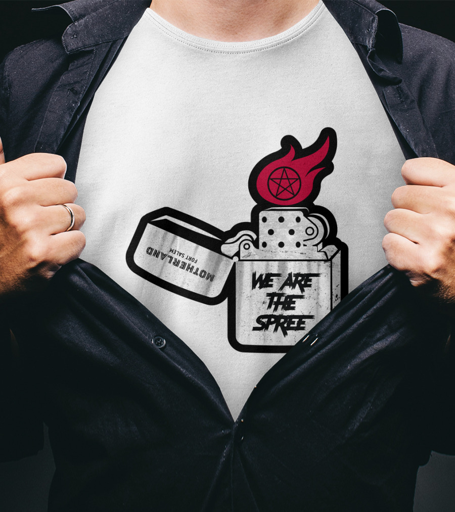 We Are The Spree Motherland For Slaves Lighter With Pentagram Flame T-Shirt