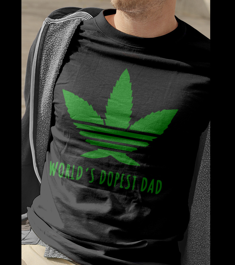 World's Dopest Dad Leaf T-Shirt