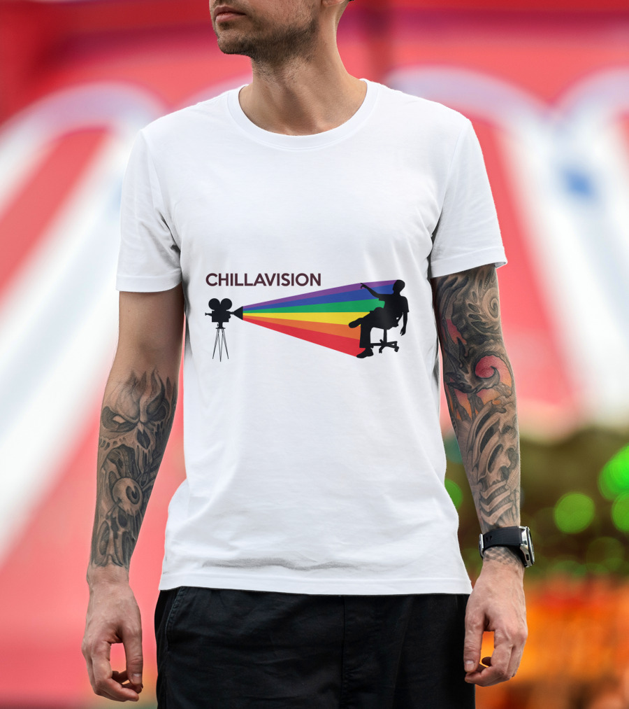 CHILLAVISION FIRST EDITION SILHOUETTE WITH RAINBOW CAMERA PROJECTION T-Shirt