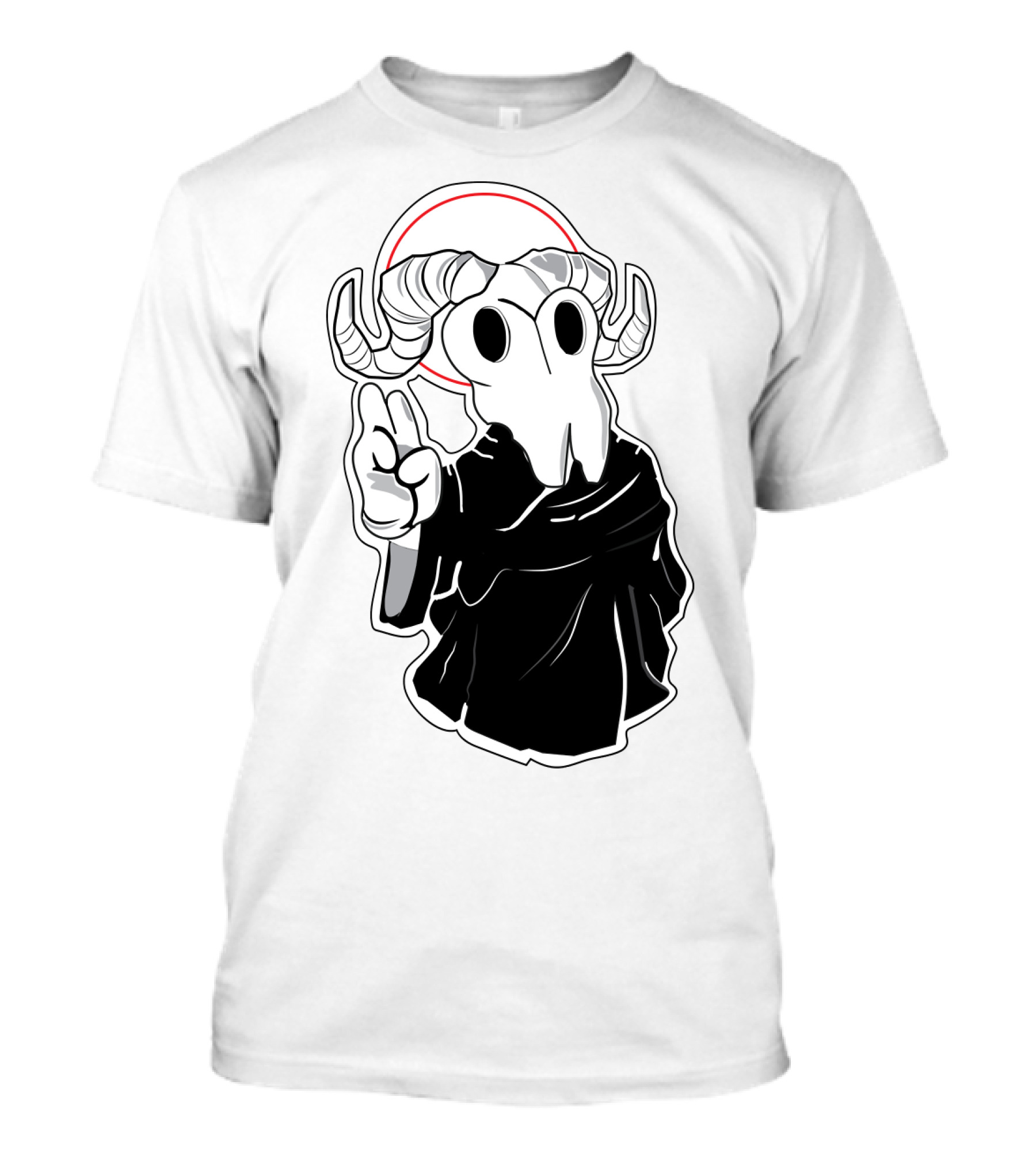 Kawaii Beezelbub Satan Evil Skull With Horns And Cloak T-Shirt