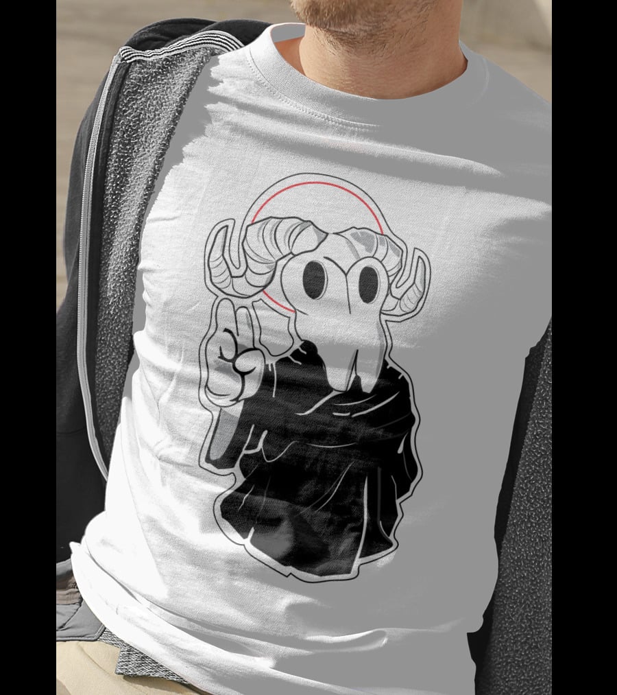 Kawaii Beezelbub Satan Evil Skull With Horns And Cloak T-Shirt