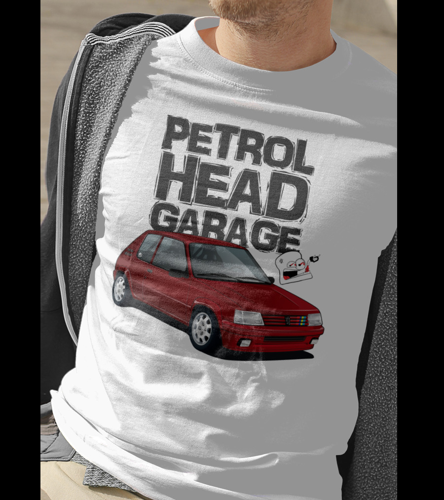 Petrol Head Garage Peugeot 205 RFS Car Enthusiast T-Shirt