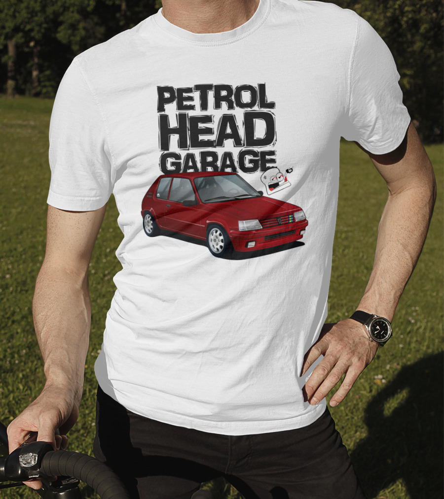 Petrol Head Garage Peugeot 205 RFS Car Enthusiast T-Shirt