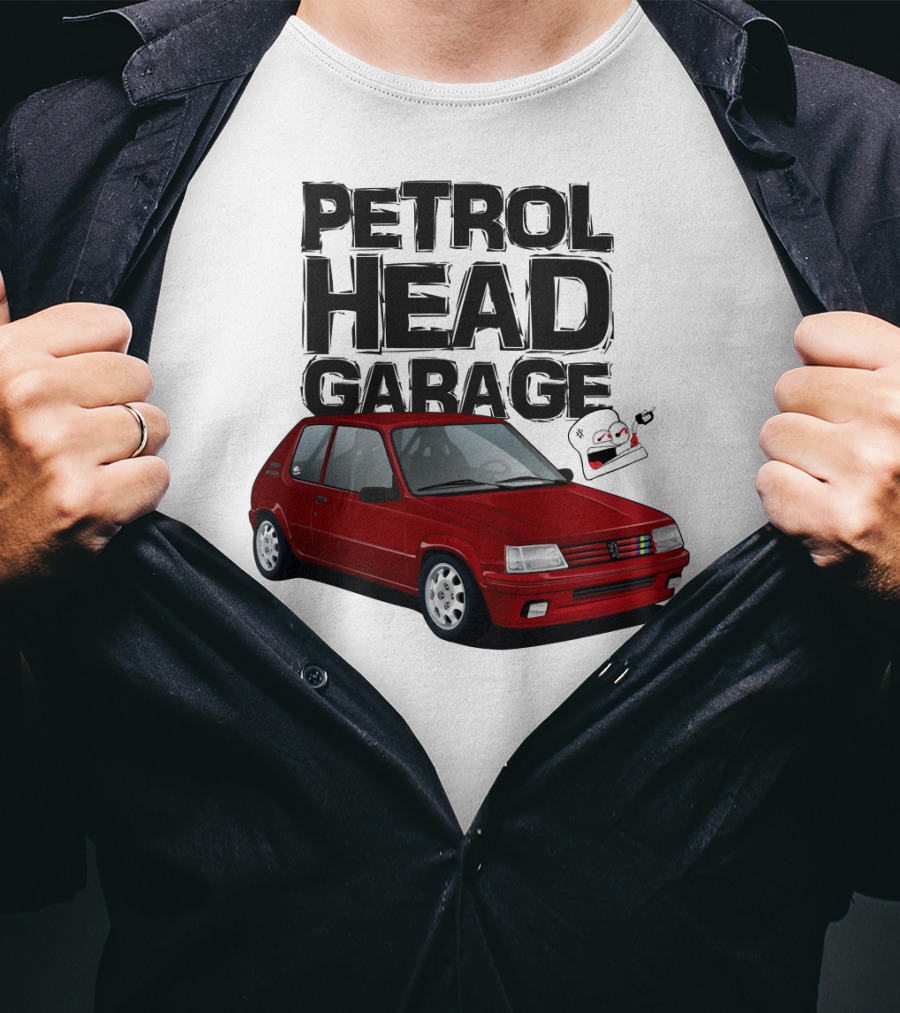 Petrol Head Garage Peugeot 205 RFS Car Enthusiast T-Shirt