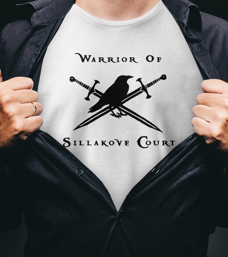 Warrior Of Sillakove Court Raven And Crossed Swords T-Shirt