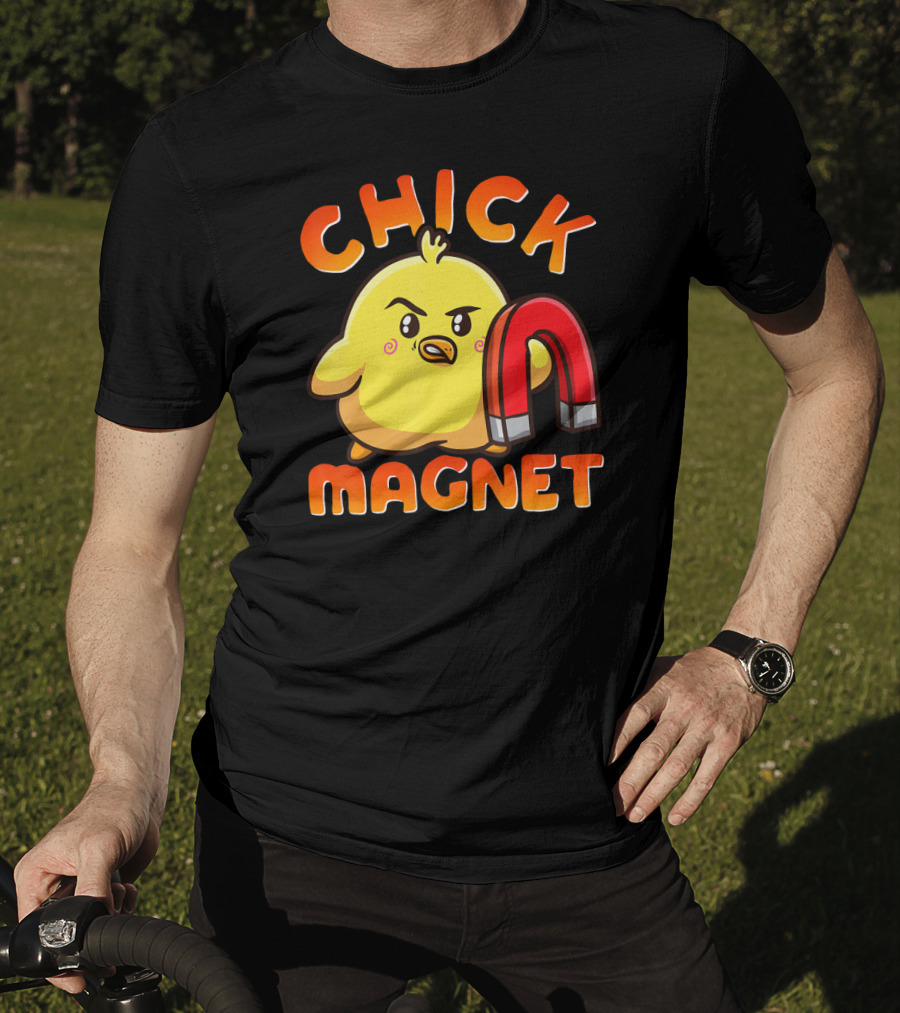 Chick Magnet Costume Magnetic Little Chicken With Red Magnet T-Shirt