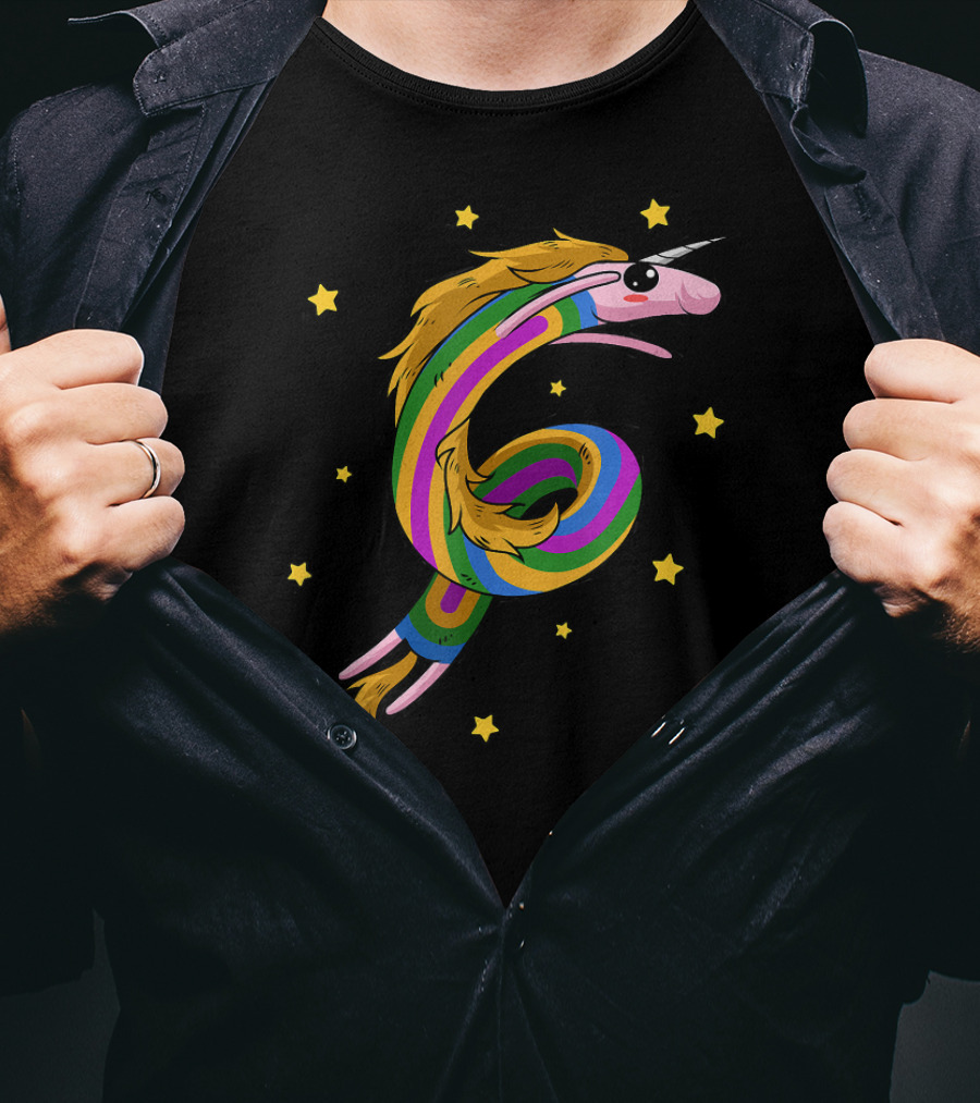 Rainicorn Unicorn Rainbow Star Party Adventure T-Shirt