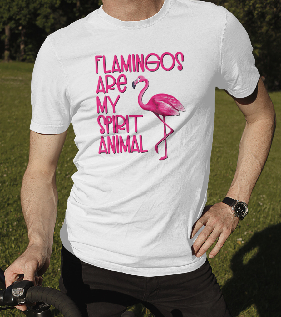 Flamingos Are My Spirit Animal Flamingo Image T-Shirt