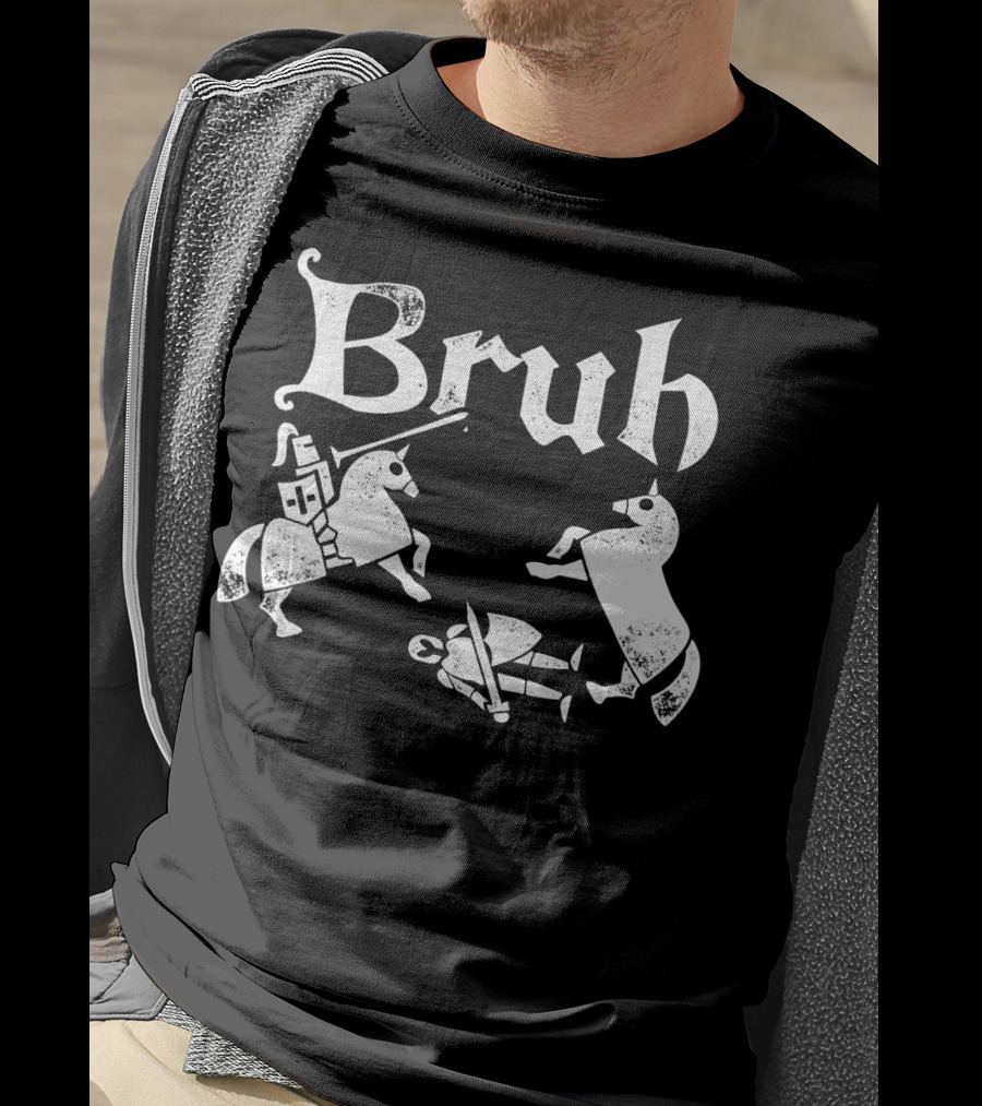 Renfaire Bruh Knight Falling Off Horse Jousting T-Shirt