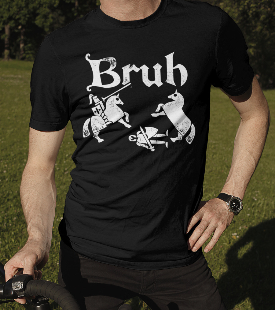 Renfaire Bruh Knight Falling Off Horse Jousting T-Shirt