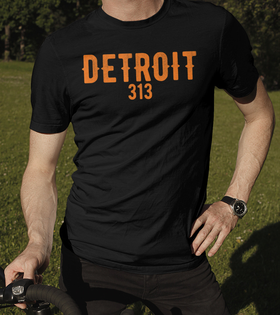 Detroit 313 Retro Motor City T-Shirt