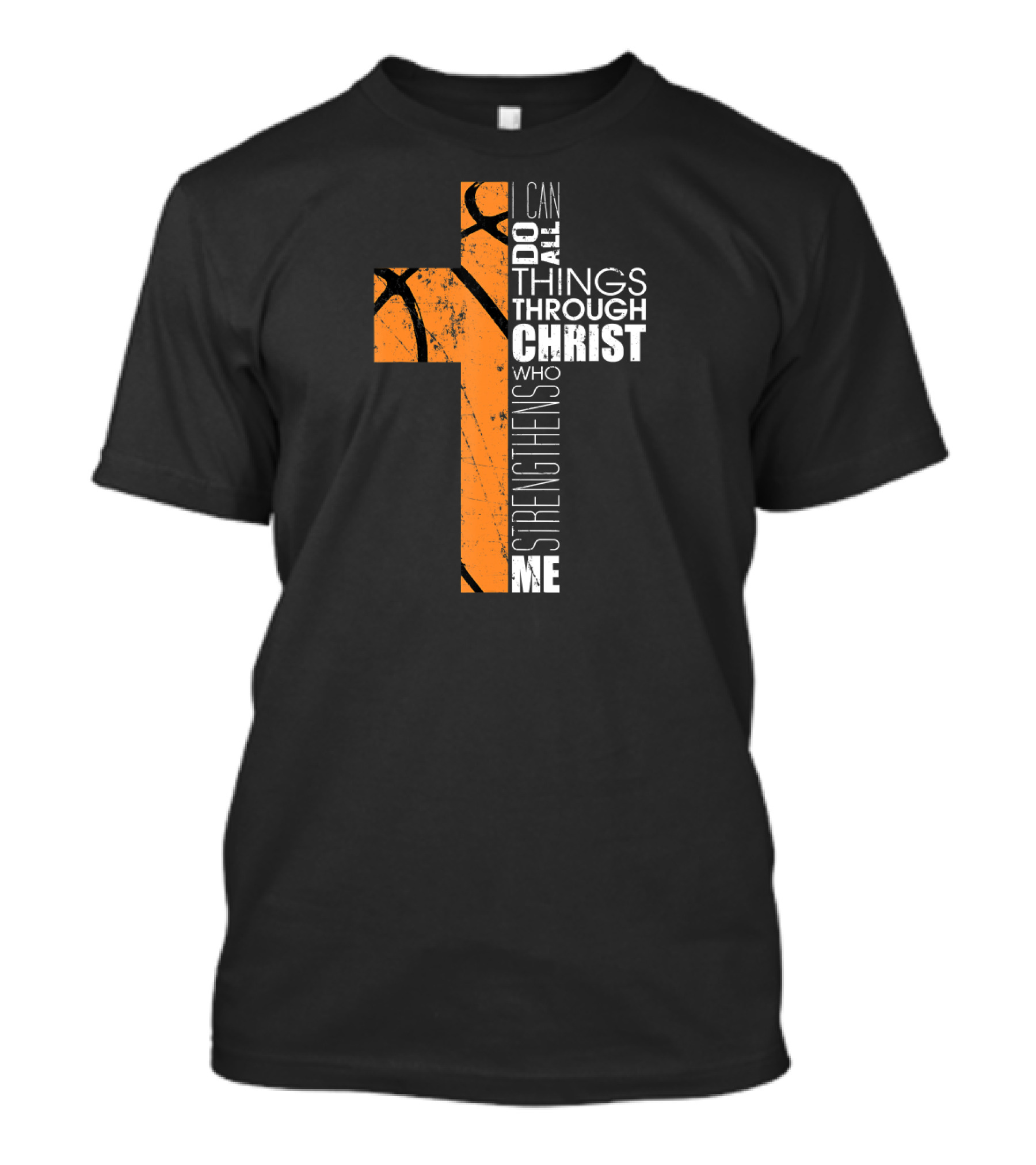 Philippians 413 I Can Do All Things Through Christ Basketball Cross T-Shirt