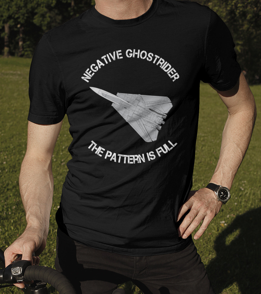 Negative Ghost Rider The Pattern Is Full Jet Airplane T-Shirt