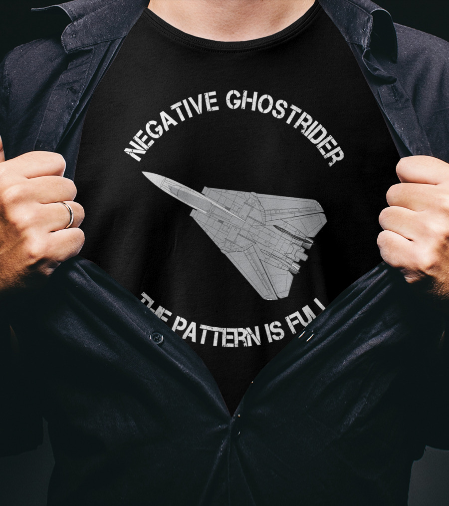 Negative Ghost Rider The Pattern Is Full Jet Airplane T-Shirt