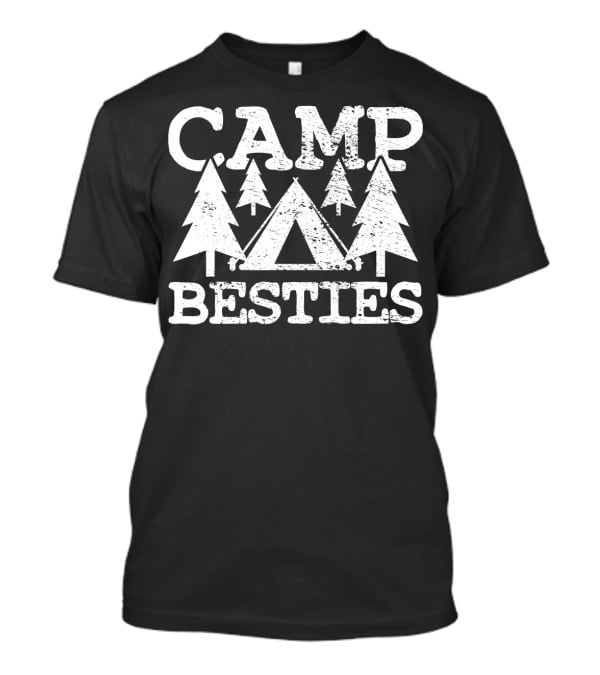 Camp Besties Summer Scout Camping Adventure T-Shirt