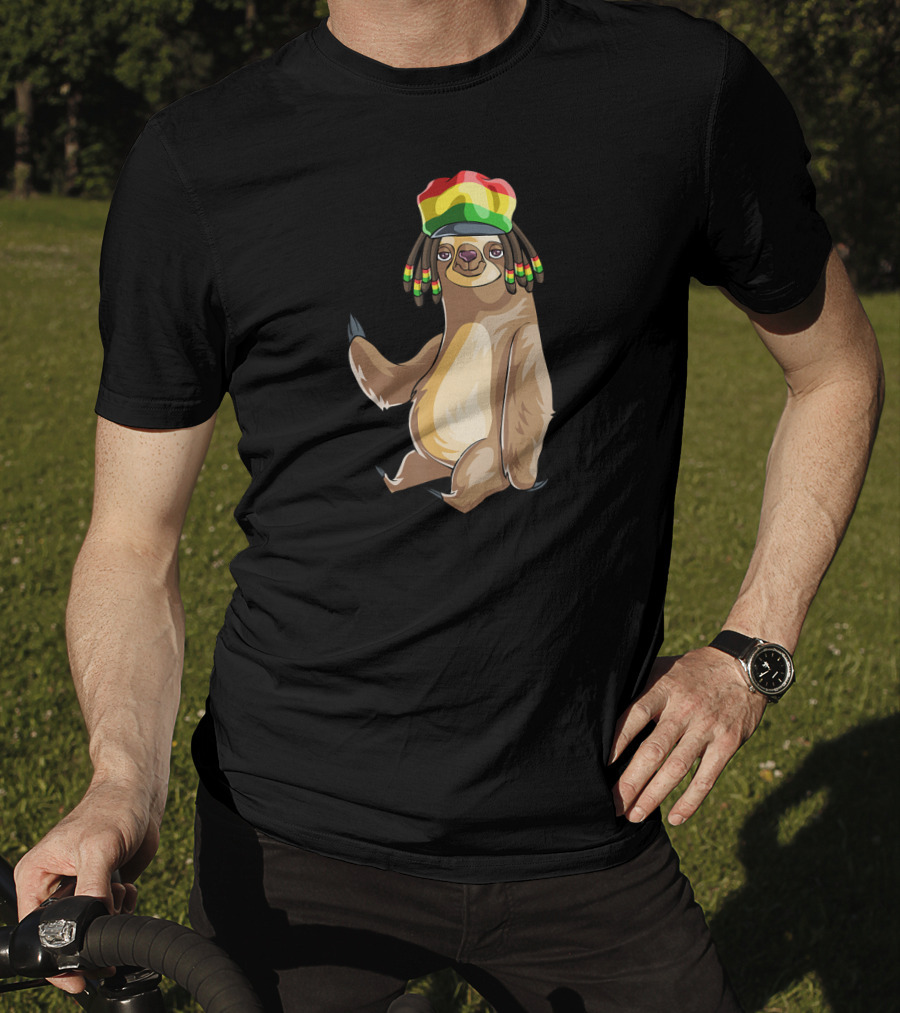 Jamaican Flag Rasta Sloth T-Shirt