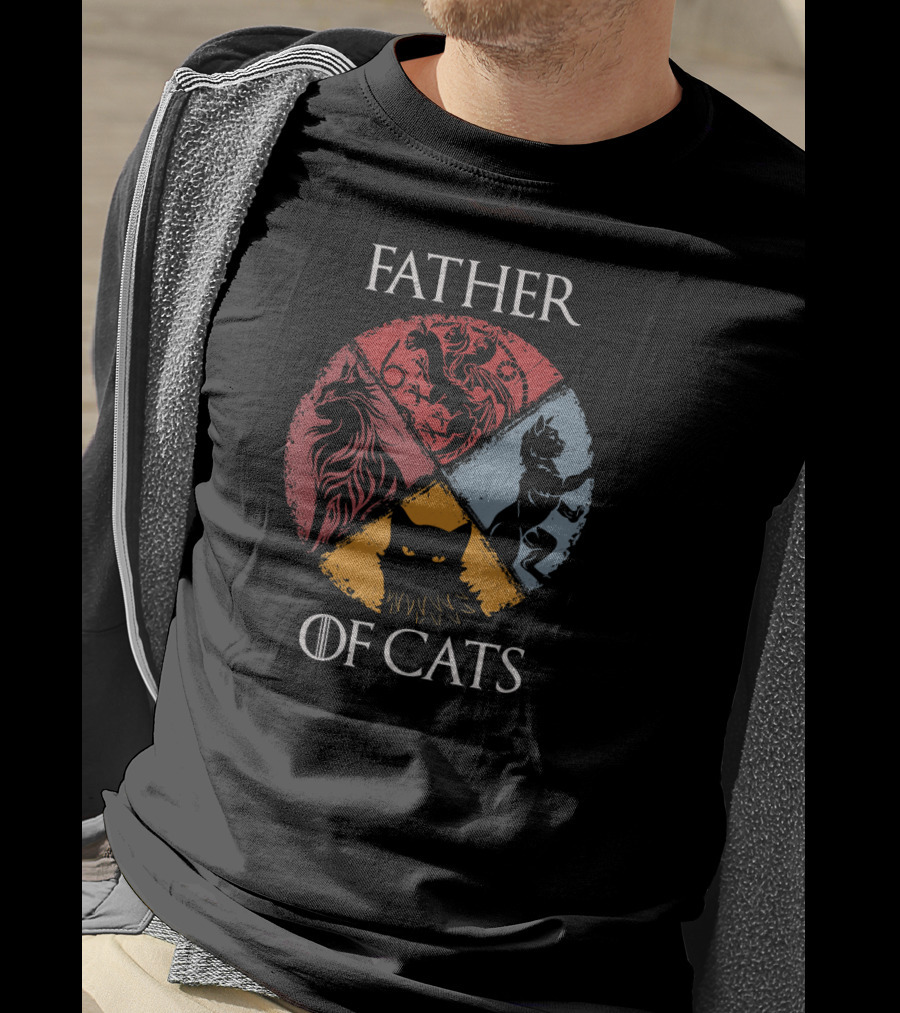 Father Of Cats Lovers Dad Fabulous Game Houses Inspired T-Shirt