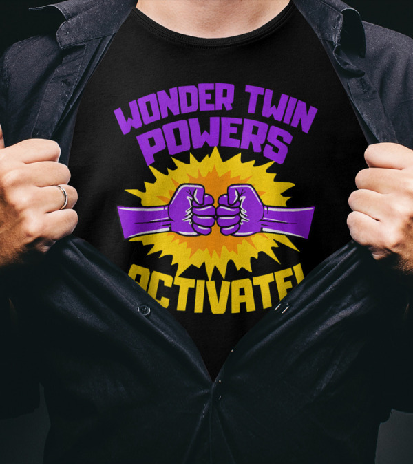 Wonder Twin Powers Activate Fist Bump Explosion T-Shirt