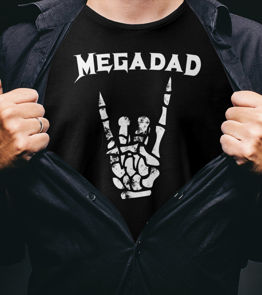 Megadad Rock Heavy Metal Hand Gesture T-Shirt