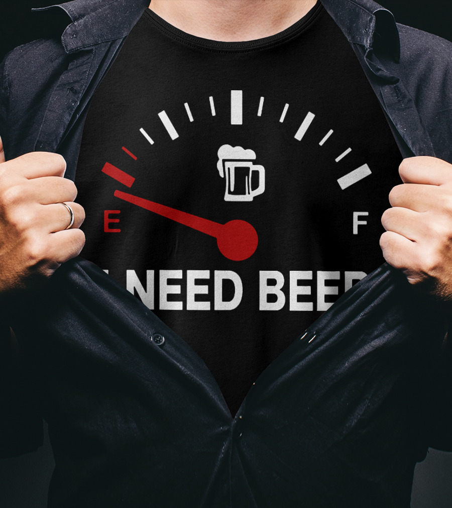 I Need Beer Empty Fuel Gauge Mug T-Shirt