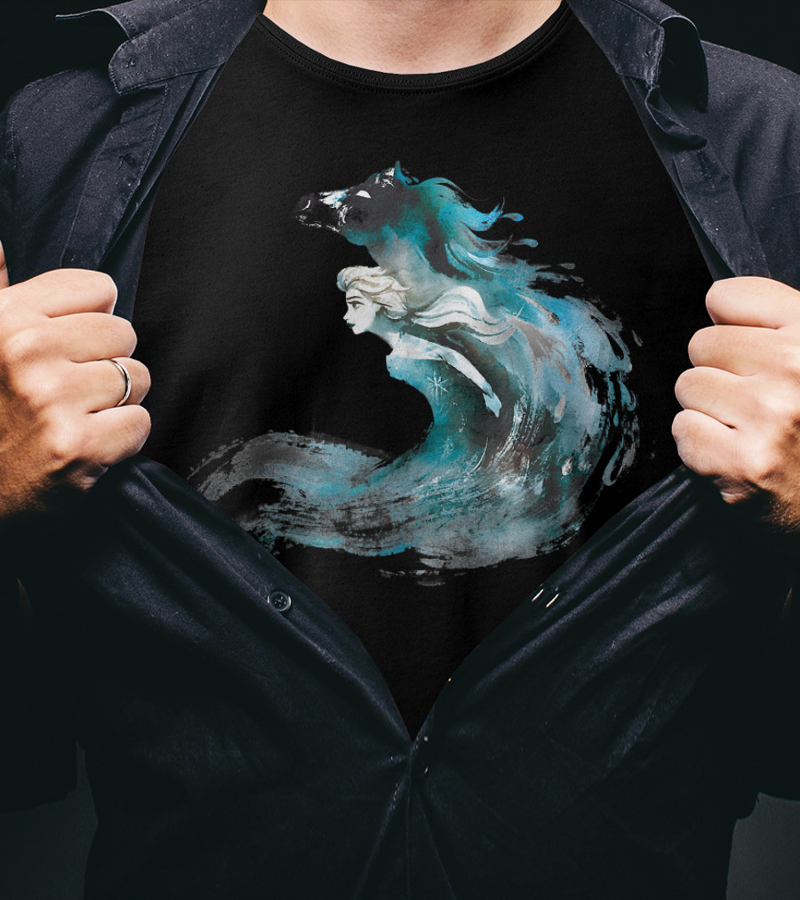 Disney Frozen 2 Elsa And The Nokk Magic Water Spirit T-Shirt