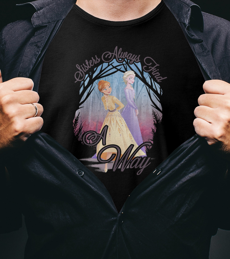 Disney Frozen 2 Sisters Always Find A Way Anna Elsa T-Shirt