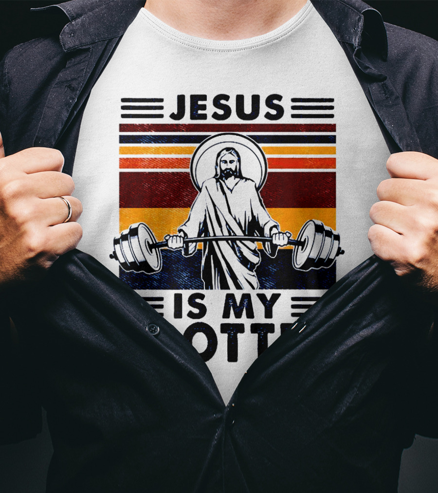 Jesus Is My Spotter Gym Christian T-Shirt