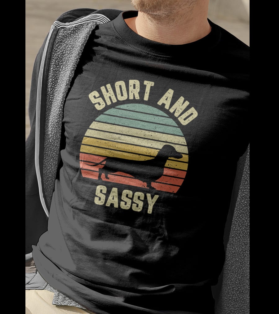 Short And Sassy Dachshund Weiner Retro T-Shirt