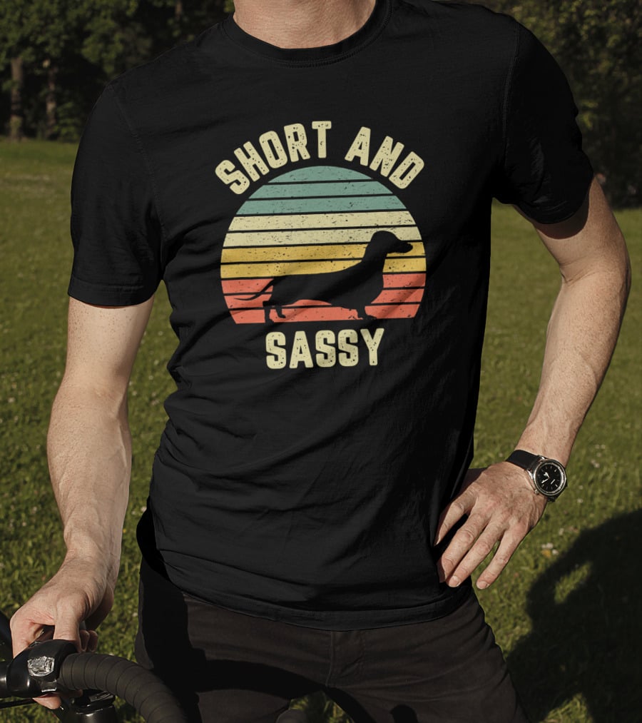 Short And Sassy Dachshund Weiner Retro T-Shirt