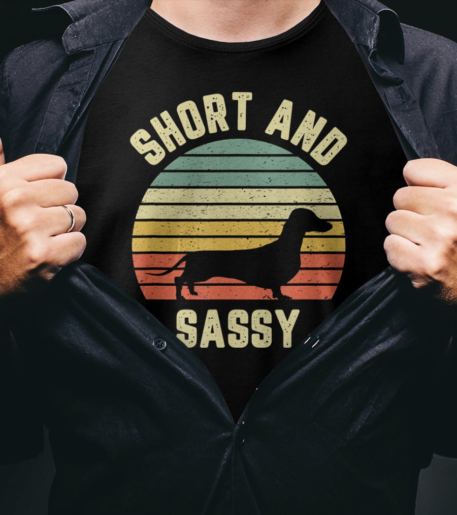 Short And Sassy Dachshund Weiner Retro T-Shirt