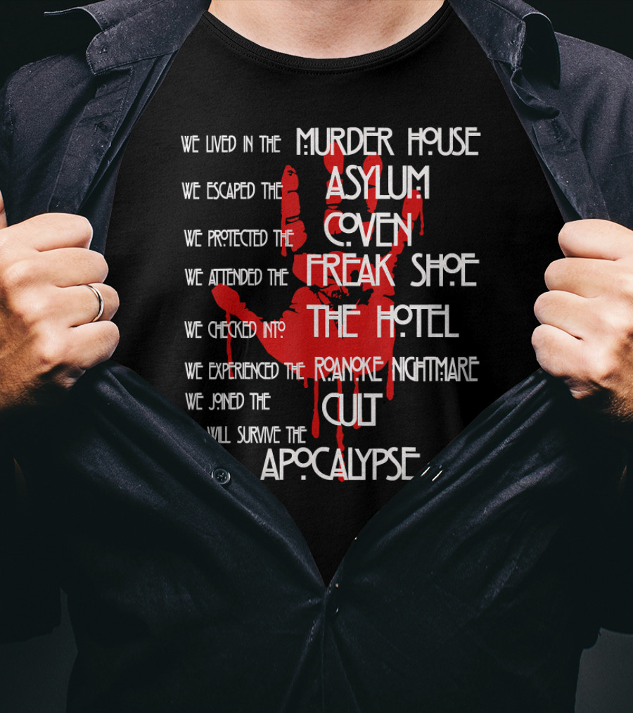 American Horror Story Murder House Asylum Coven Freak Show Hotel Roanoke Cult Apocalypse T-Shirt