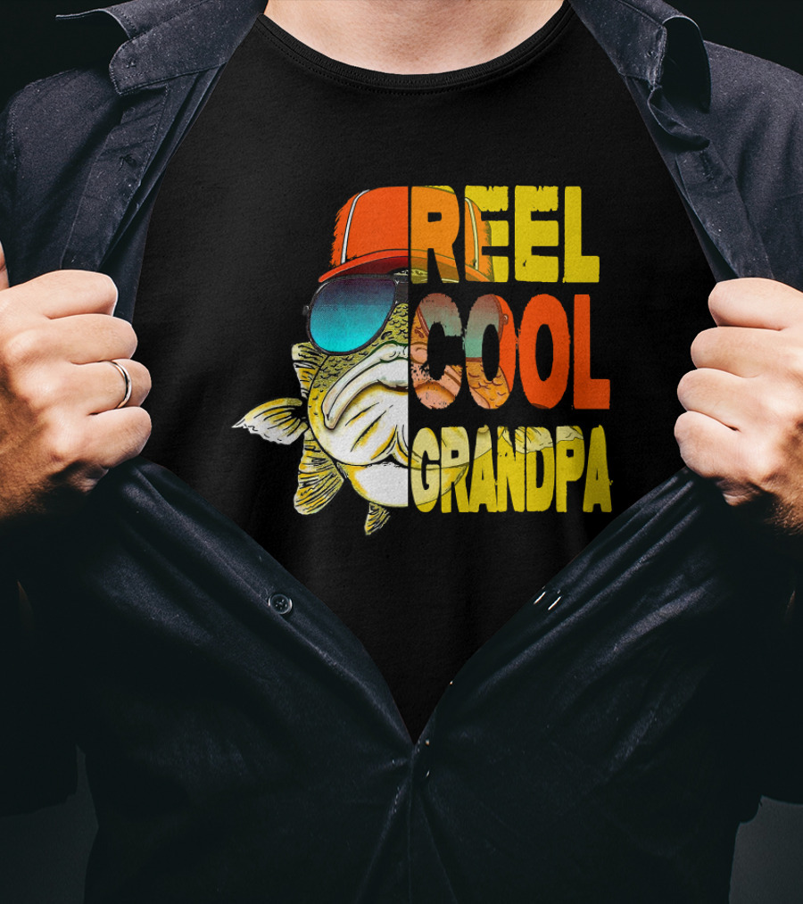 Father's Day Reel Cool Grandpa Fishing T-Shirt