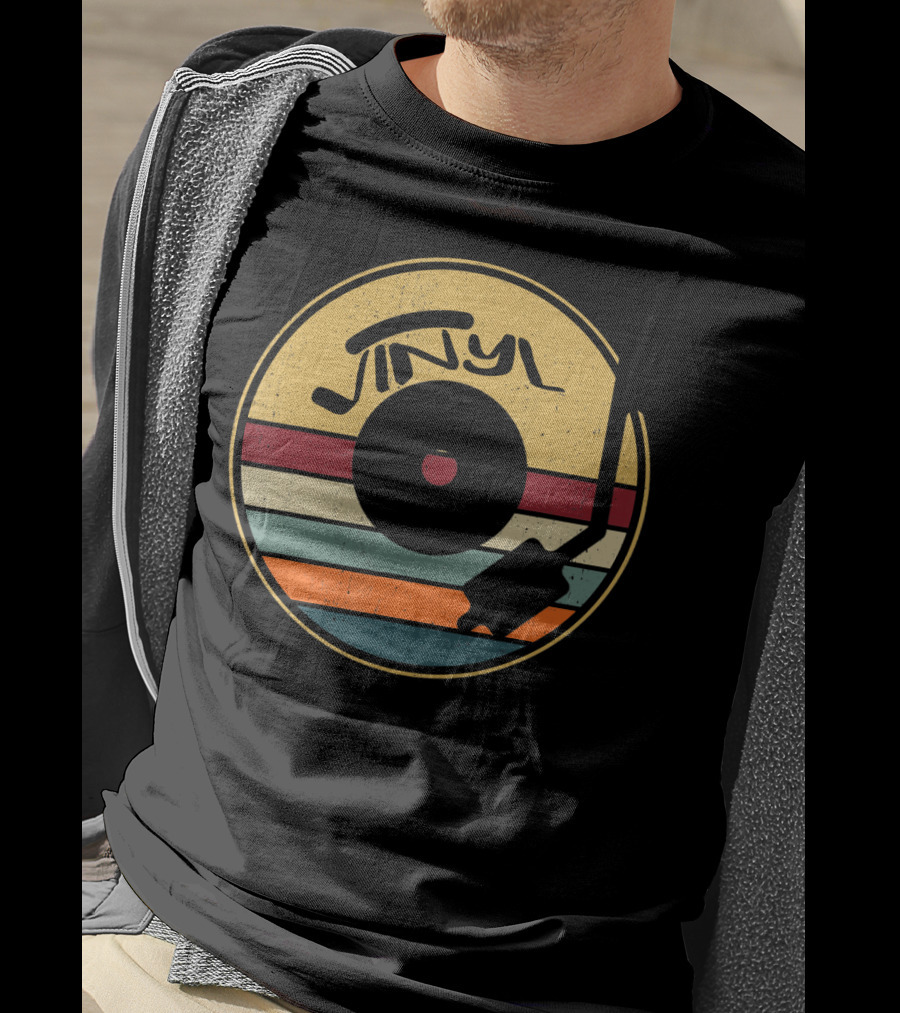 Vinyl Record Retro Stripes T-Shirt