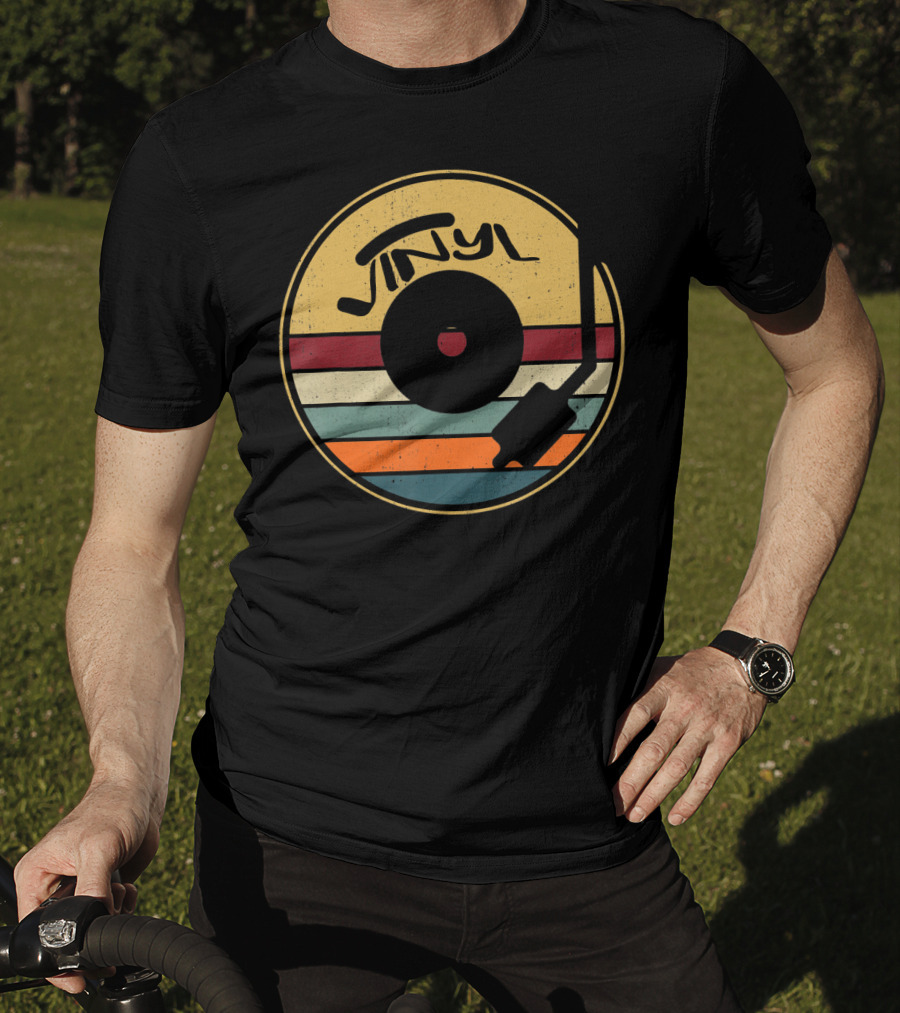 Vinyl Record Retro Stripes T-Shirt