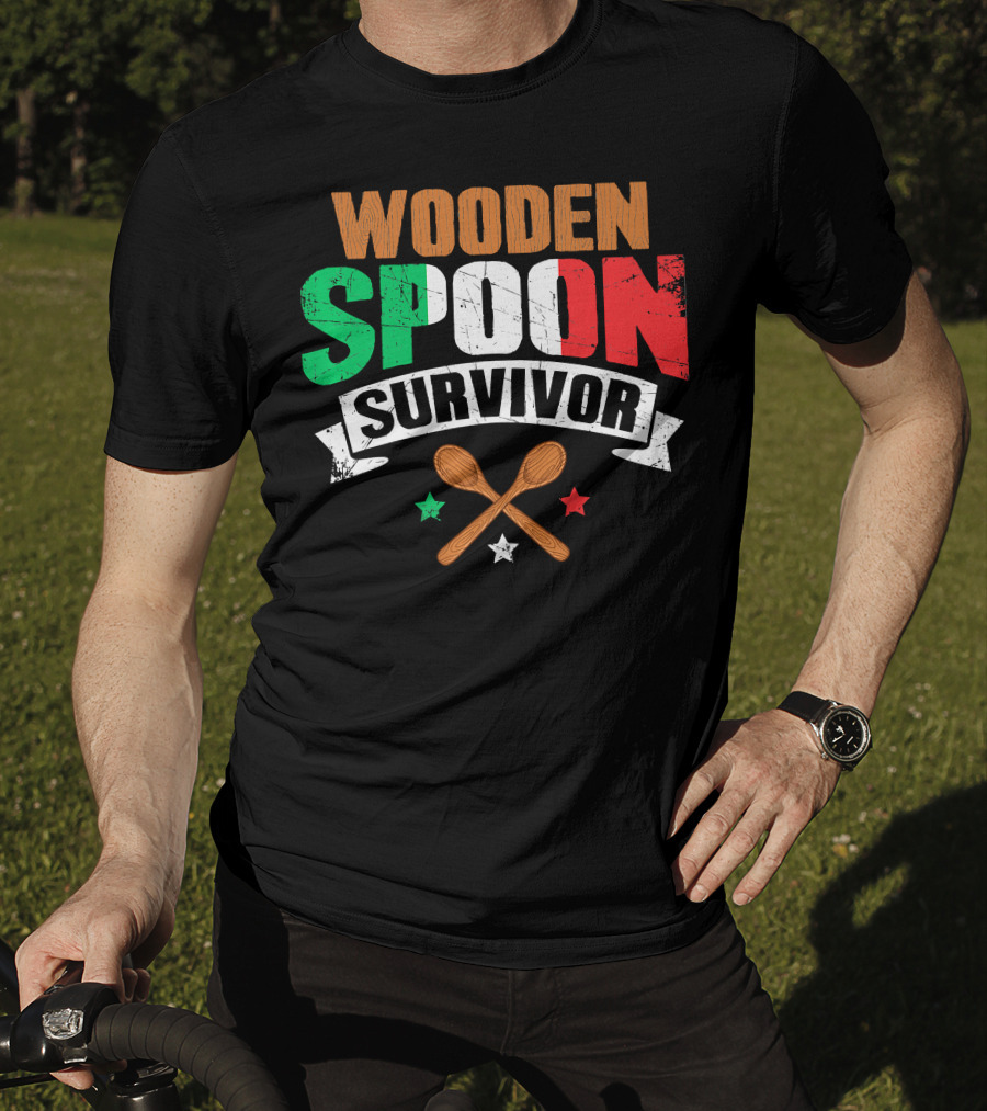 Wooden Spoon Survivor Italian Chef Kitchen Inspiration T-Shirt