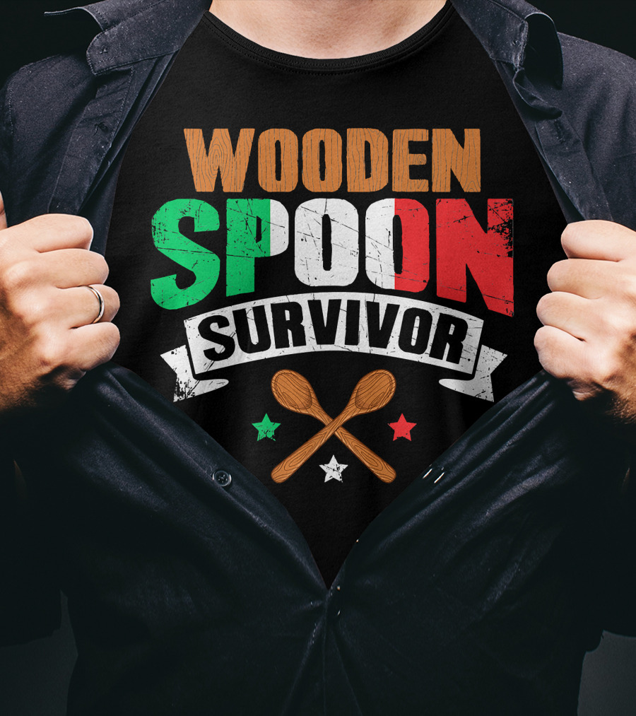 Wooden Spoon Survivor Italian Chef Kitchen Inspiration T-Shirt