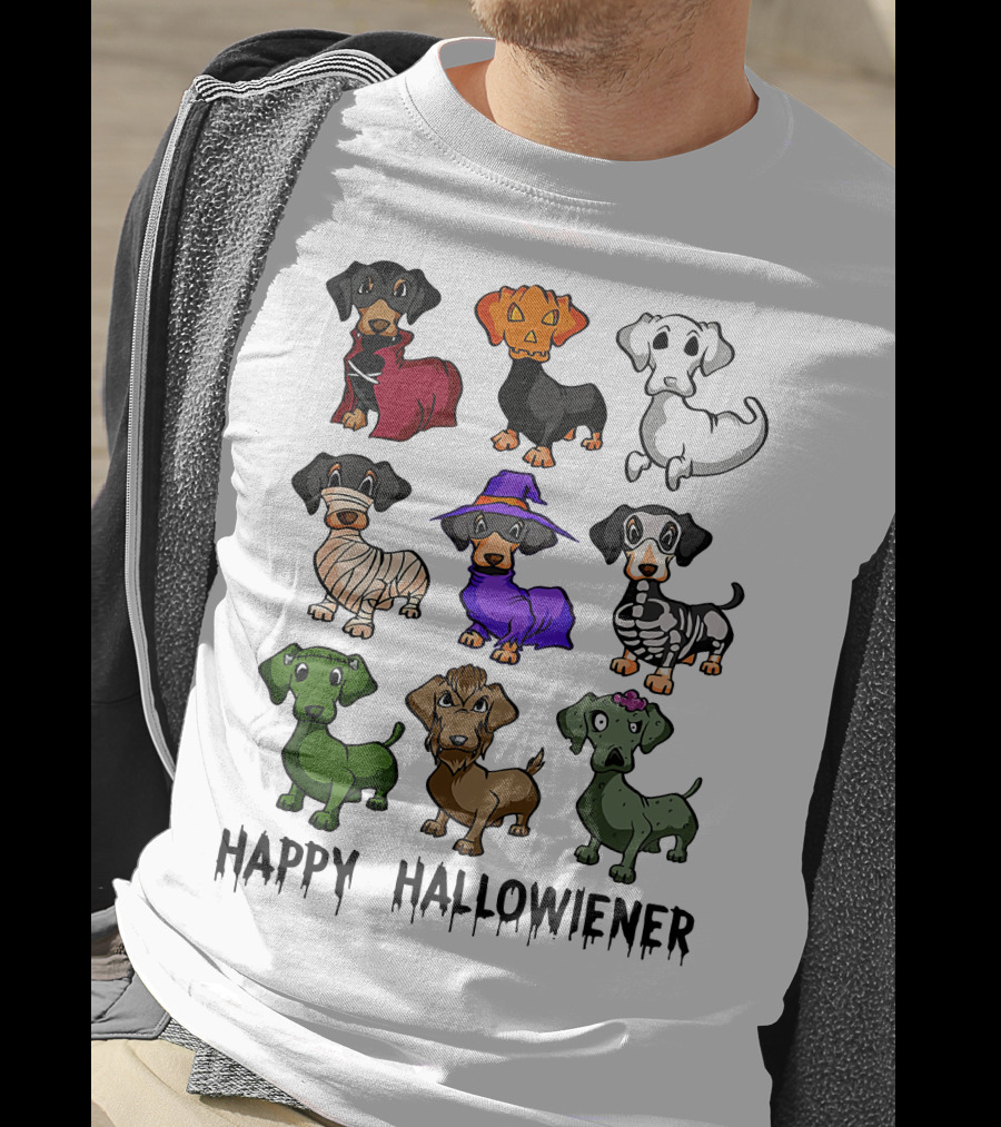 Happy Hallowiener Dachshund Costume Fun Halloween Dogs T-Shirt