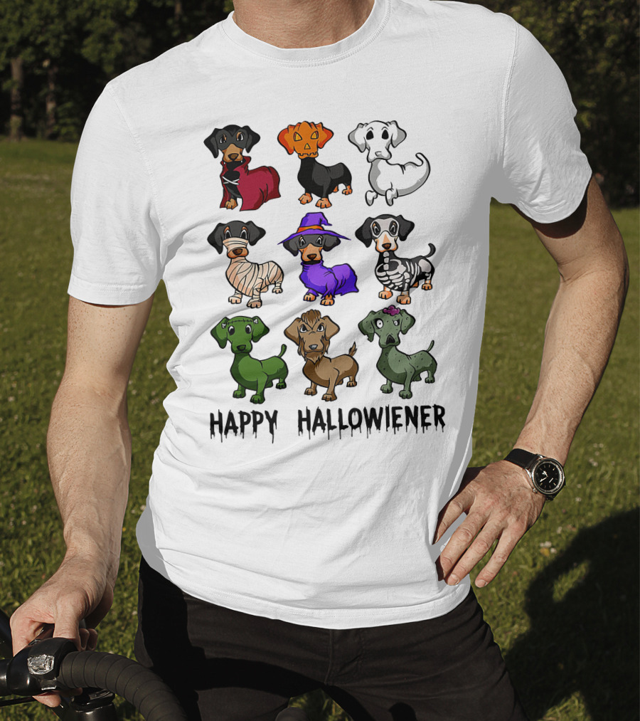 Happy Hallowiener Dachshund Costume Fun Halloween Dogs T-Shirt