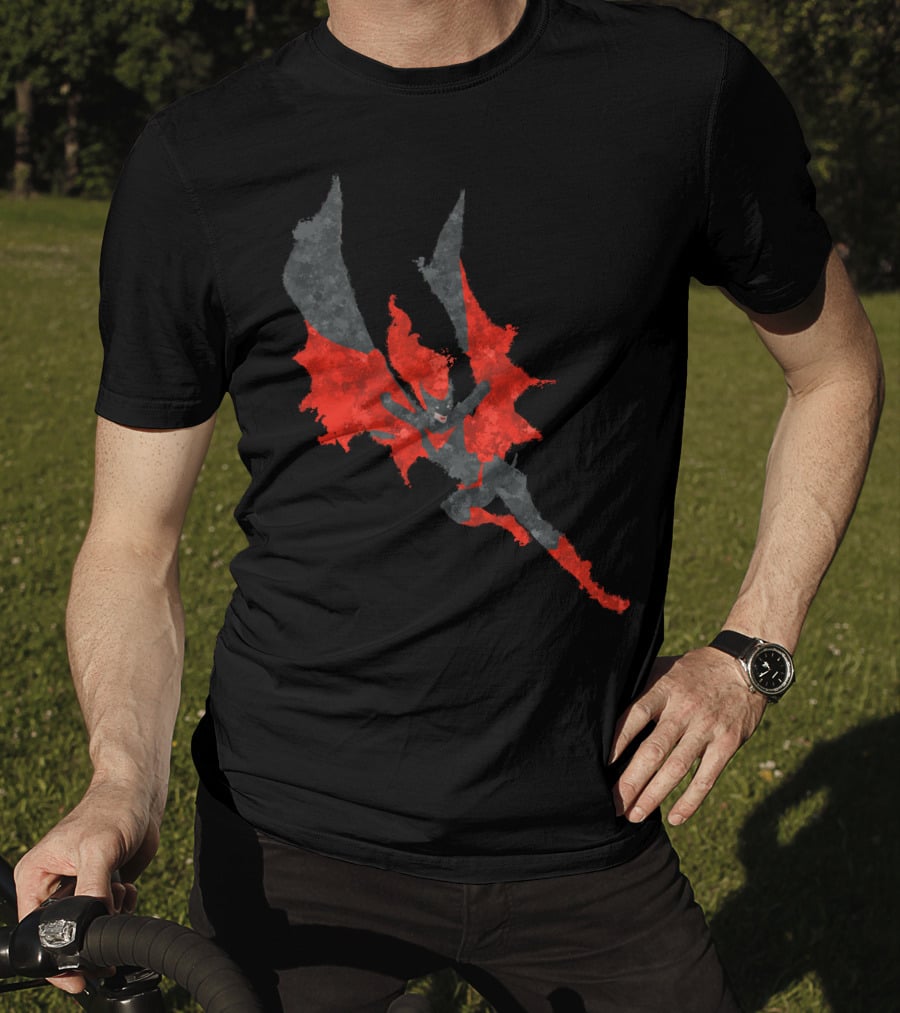 Batwoman Red And Black Silhouette Dynamic Action Pose T-Shirt