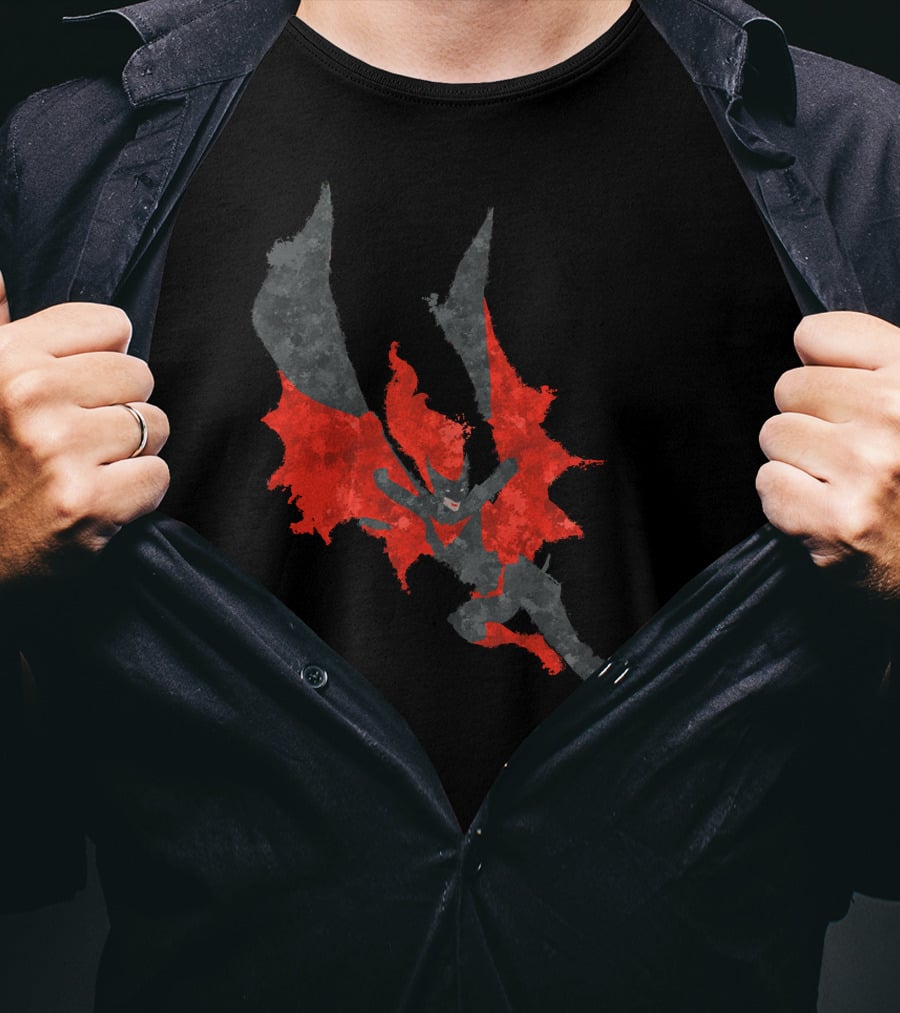 Batwoman Red And Black Silhouette Dynamic Action Pose T-Shirt