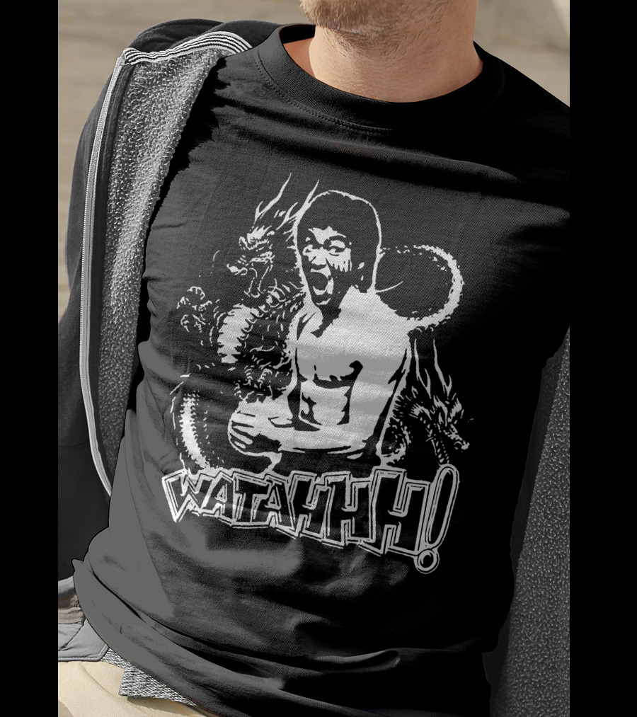 Bruce Lee WATAHHH Dragon Style Martial Arts T-Shirt