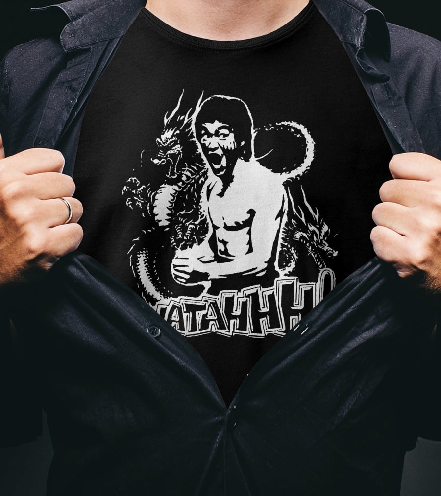 Bruce Lee WATAHHH Dragon Style Martial Arts T-Shirt