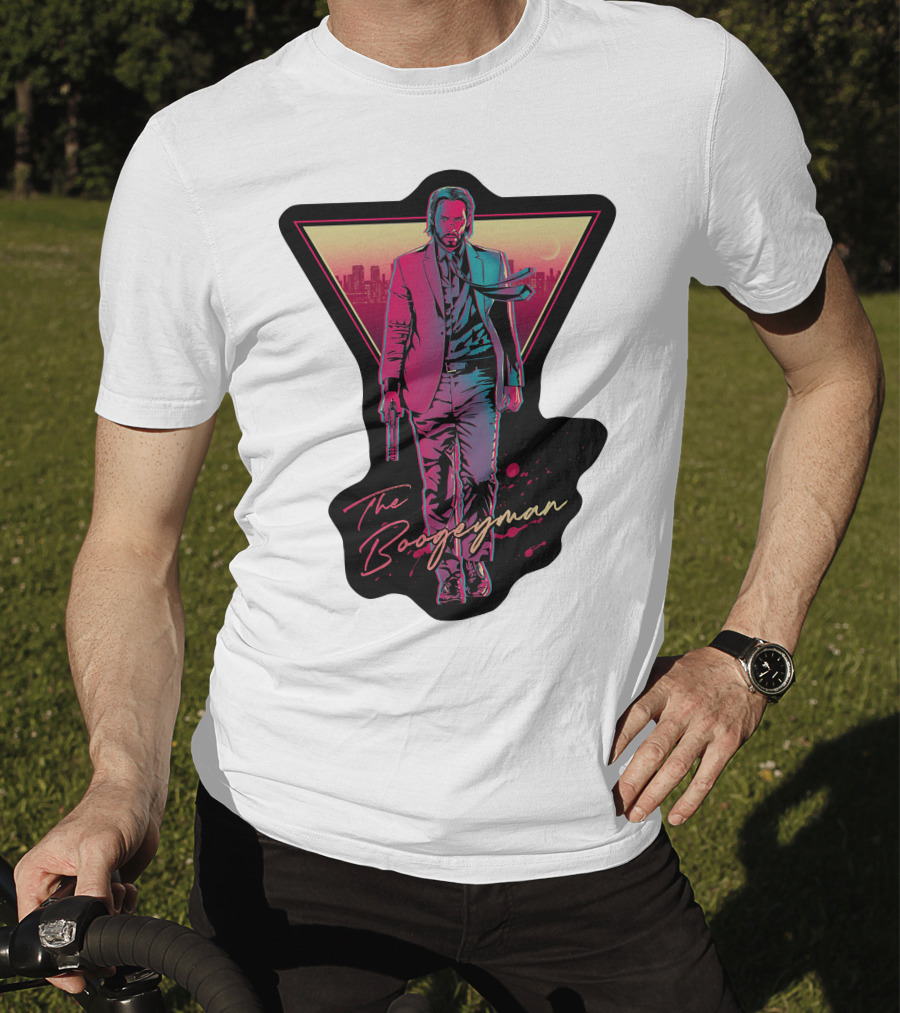Keanu Reeves The Boogeyman Neon Cityscape T-Shirt