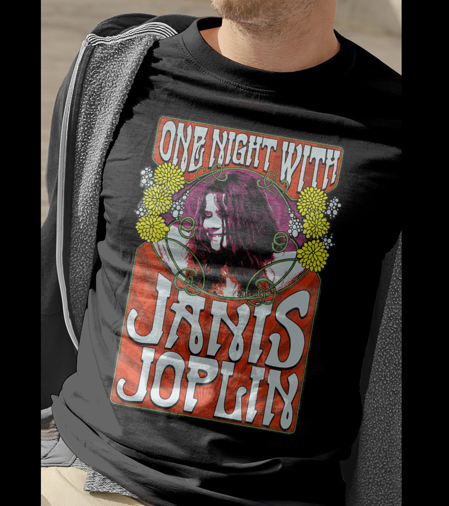 One Night With Janis Joplin Psychedelic Floral Burst T-Shirt