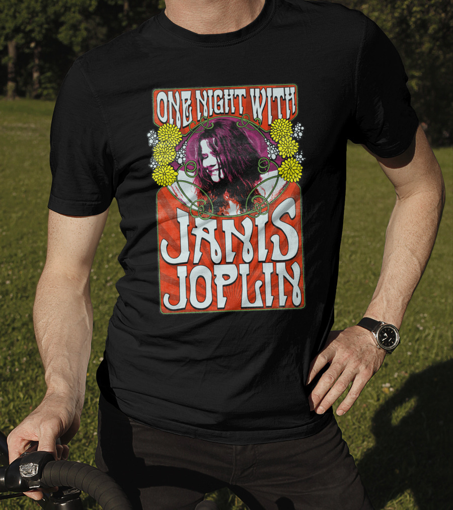 One Night With Janis Joplin Psychedelic Floral Burst T-Shirt