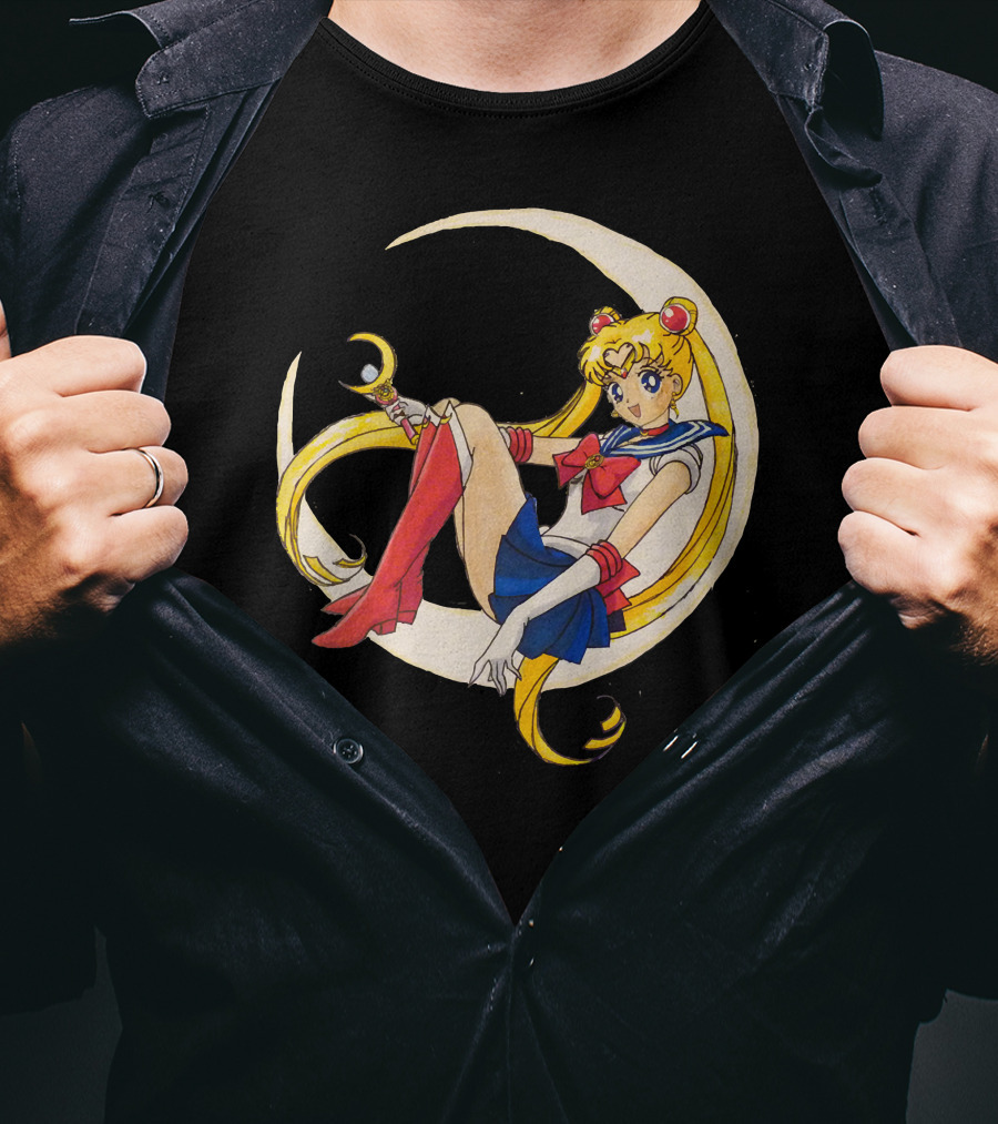 Sailor Moon Crescent Wand And Moon T-Shirt